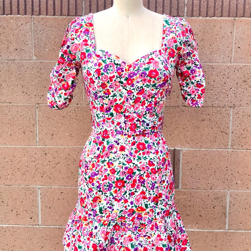 Sweetheart Floral Print Dress - Picture 12 of 13